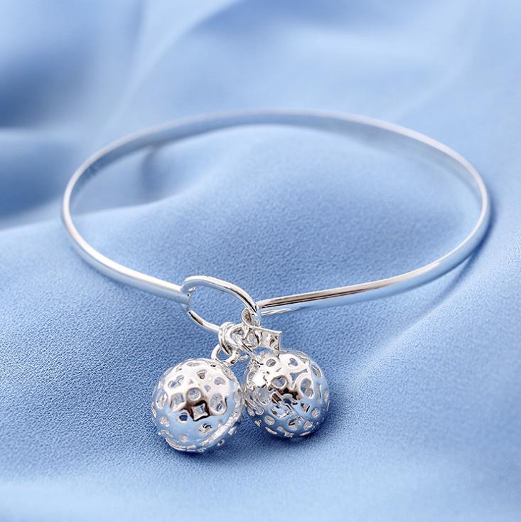 Fashionable Popular 925 Plated Bracelet Strangle Ball Bracelet Bangle