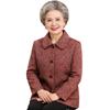 Fashionable Lapel Jacket for Middle-Aged and Elderly Women: Grandma Style for Spring and Autumn