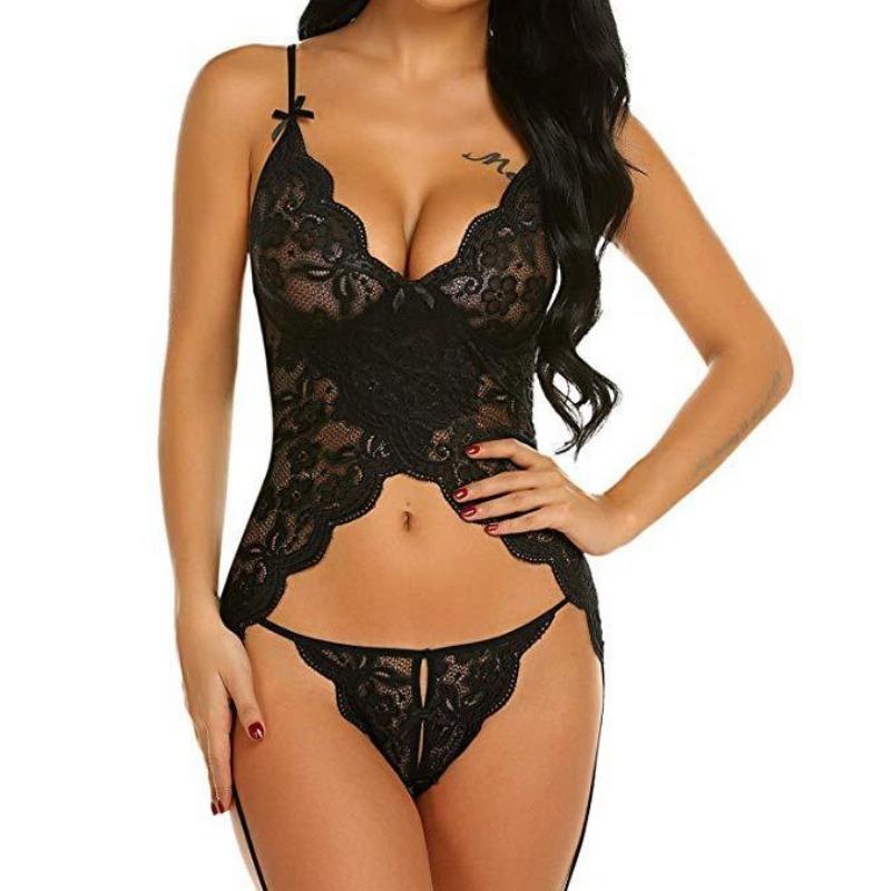 Women's mesh perspective sexy lingerie, sex pajamas