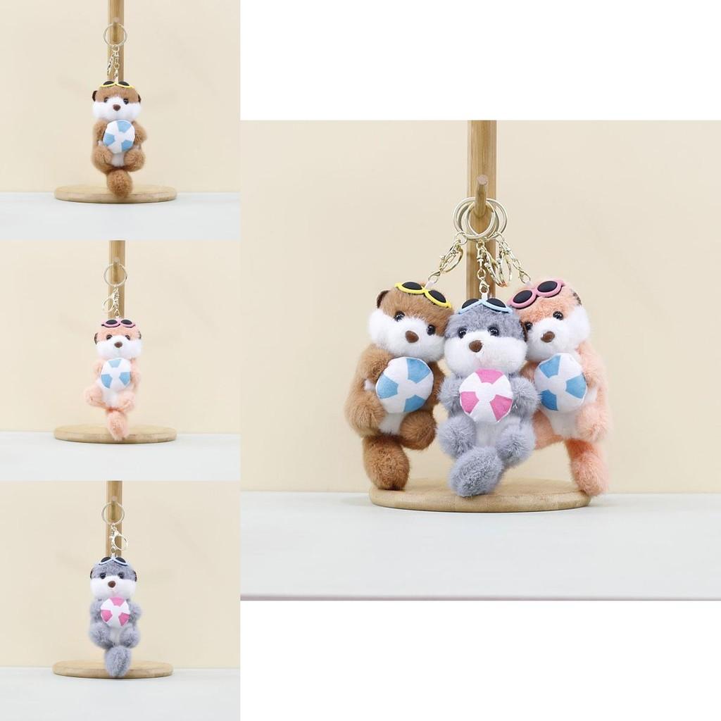 Adorable Plush Seal Keychain Cute Sea Otter Pendant Soft Toy With Pp Cotton Filling
