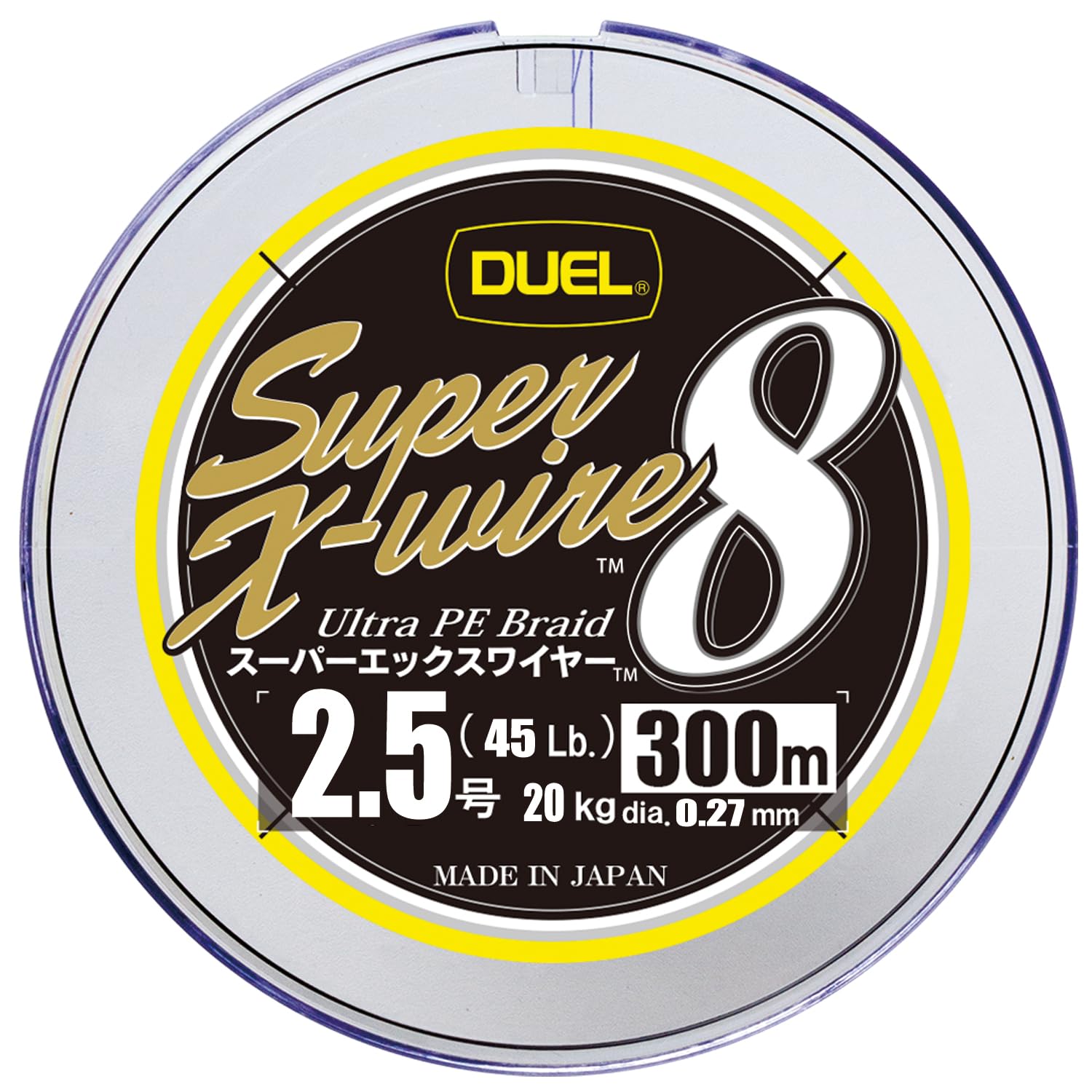 

DUEL PE Fishing Line Super 8 Fishing High High 300m 5 Marking X-Wire [Fishing Line, Tackle, Strength, Sensitivity] 2.5 Colors/Yellow H3621N-5CR
