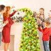 Lime Green Artificial Christmas Tree with LED Lights, 5FT Flexible Branches & Tree Skirt, Indoor Outdoor Holiday Decor
