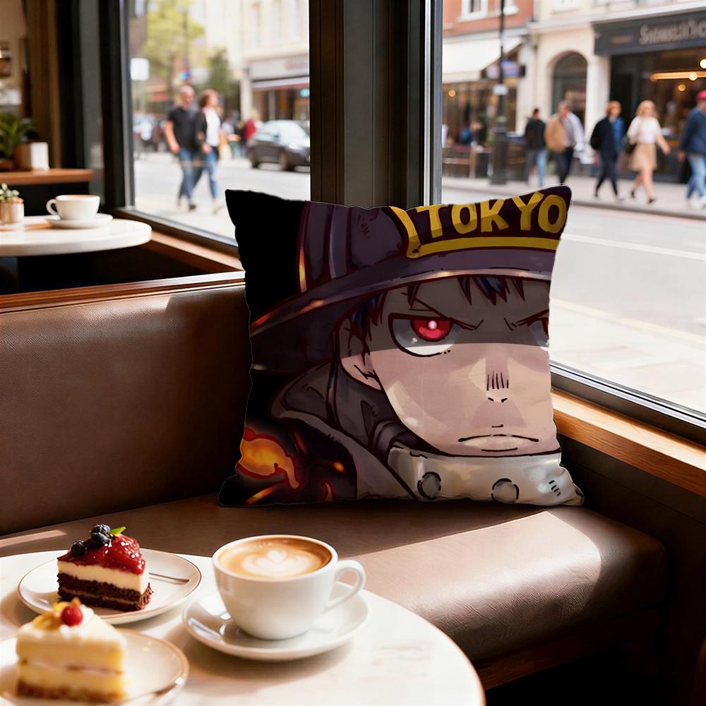 Anime Fire Force Cushion Cover Decorative Cushions Covers Cover Sofa x Pillow  Piece x x Pillowcase