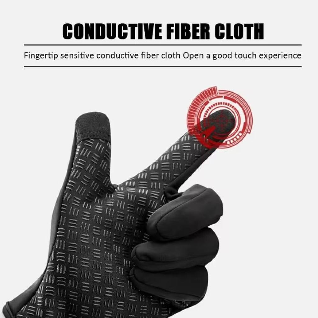 Full Finger Hiking Gloves Windproof Anti-slip Waterproof Climbing Mount Bicycle Touch Screen Men Hiking Climbing Glove