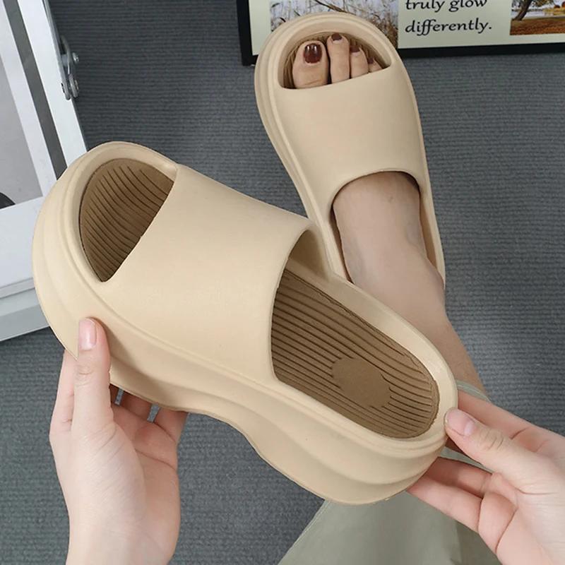 Fashion Rimocy New Chunky Platform Slippers Women Summer 2025 Fashion Thick Bottom Eva Sandals Woman Lightweight Non Slip Beach Slides