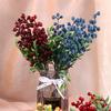 Party Xmas Shrub Holly Stems Branch Bouquet Fake Fruit Christmas Decoration Artificial Berry