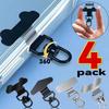 360° Rotatable Phone Lanyard Clip Patch Ultra-thin Stainless Steel Phone Case Hanging Rope Card Anti-lost Strap Fixed Gasket