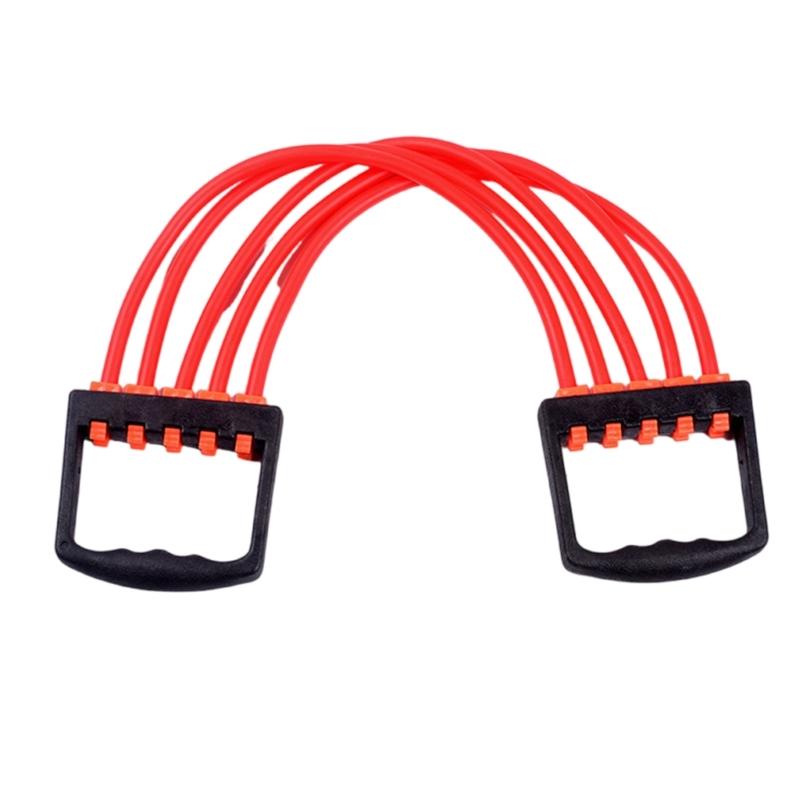 Chest Arm Expander Chest Expander Fitness Adjustable 5 Tube Chest Expander Muscle Pull Exerciser Chest Expander Puller