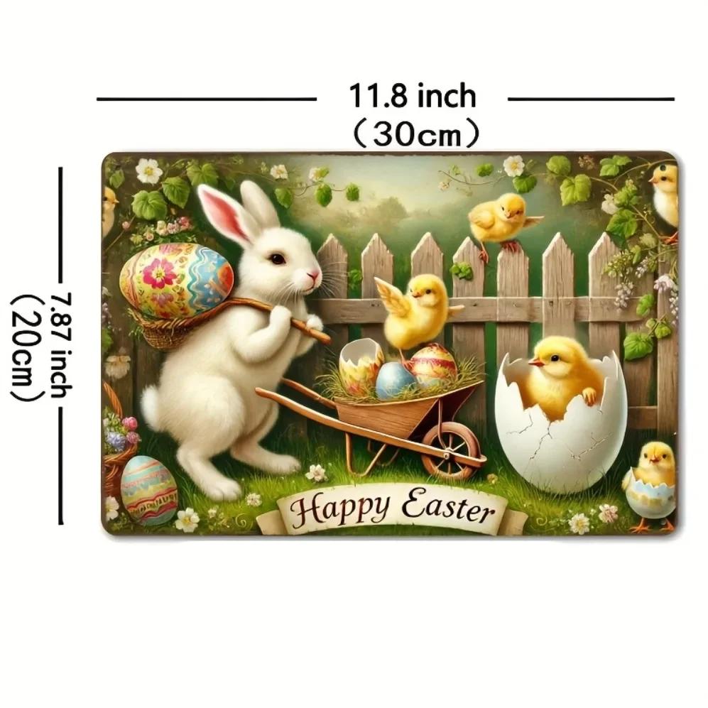 

Vintage 2D Flat Print Iron Wall Art – Animal-Theme Design with English Text Versatile Wall Hanging for Bedrooms 20x30cm