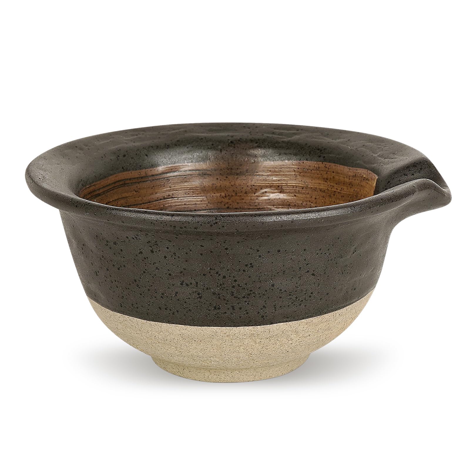 

Linkidea Чаша для бритья с шероховатой керамической текстурой, чаша для вспенивания мыла для бритья, для влажного бритья бороды, чаша для крема для бритья внутри, для мужчин, (черный)