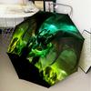 World Of Dragon Battle Warcraft Automatic Folding Umbrella - 8-Rib Travel Umbrella with Auto Open/Close & Portable Gifts for holidays or birthdays