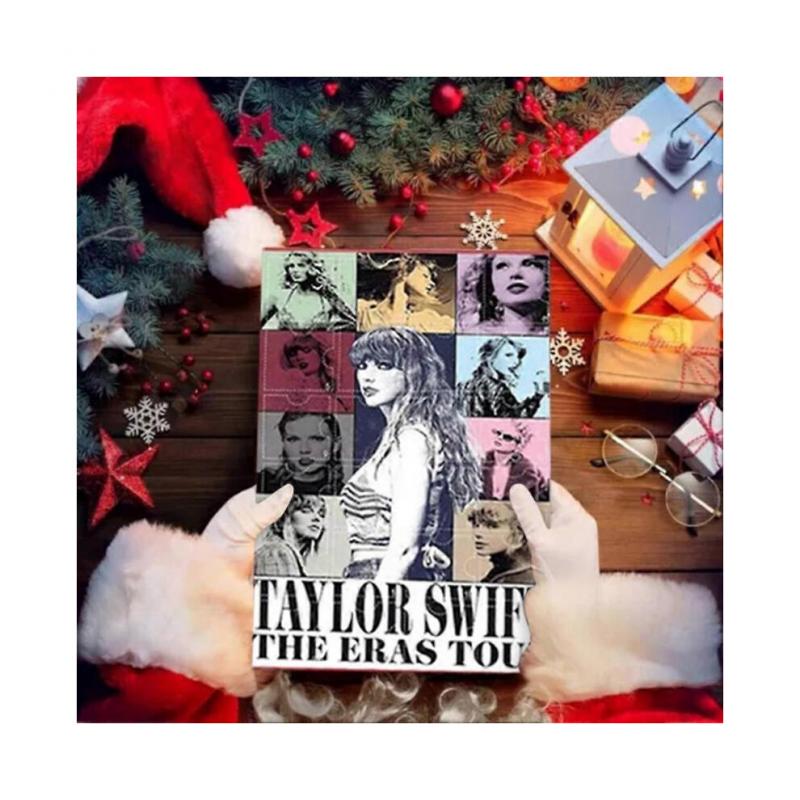 24 Days Xmas Advents Calendar Ornaments for Swifties DIY Innovative Bracelet Present Box for Fan Kids Adults