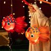 Herbstfest Fischlaternen Basteln Chinesische Papierdekorationen Handgefertigte Ornamente Fischlaternen Party-Hänge-Dekorationen DIY-Feierdekorationen