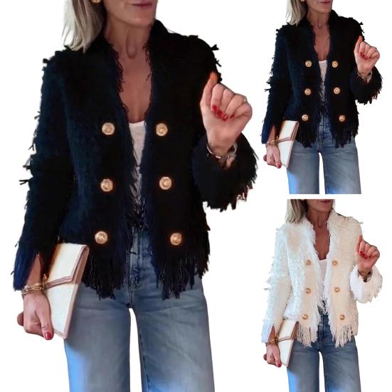 Women's Open Front Faux Fur Cardigan Fuzzy Dressy Shaggy Jacket Casual Long Sleeve Coat Fall Winter Outerwear