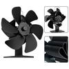 Fireplace Fan Stove Fan 6 Blades Heat Powered Quiet Fan Powerless Fan for Improved Heat Distribution and Overheat Protection