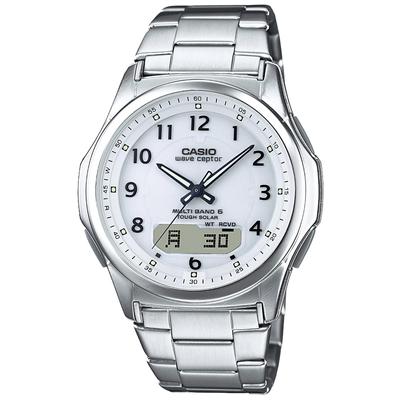 Wave Ceptor Radio Solar Watch, כסף, מוצר מקומי רשמי WVA-M630D-7AJF