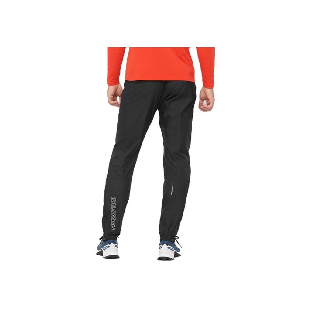 SALOMON Bonatti Letter Print Elastic Waist Loose Cuff Casual Pants Men Pants Black LC1846700