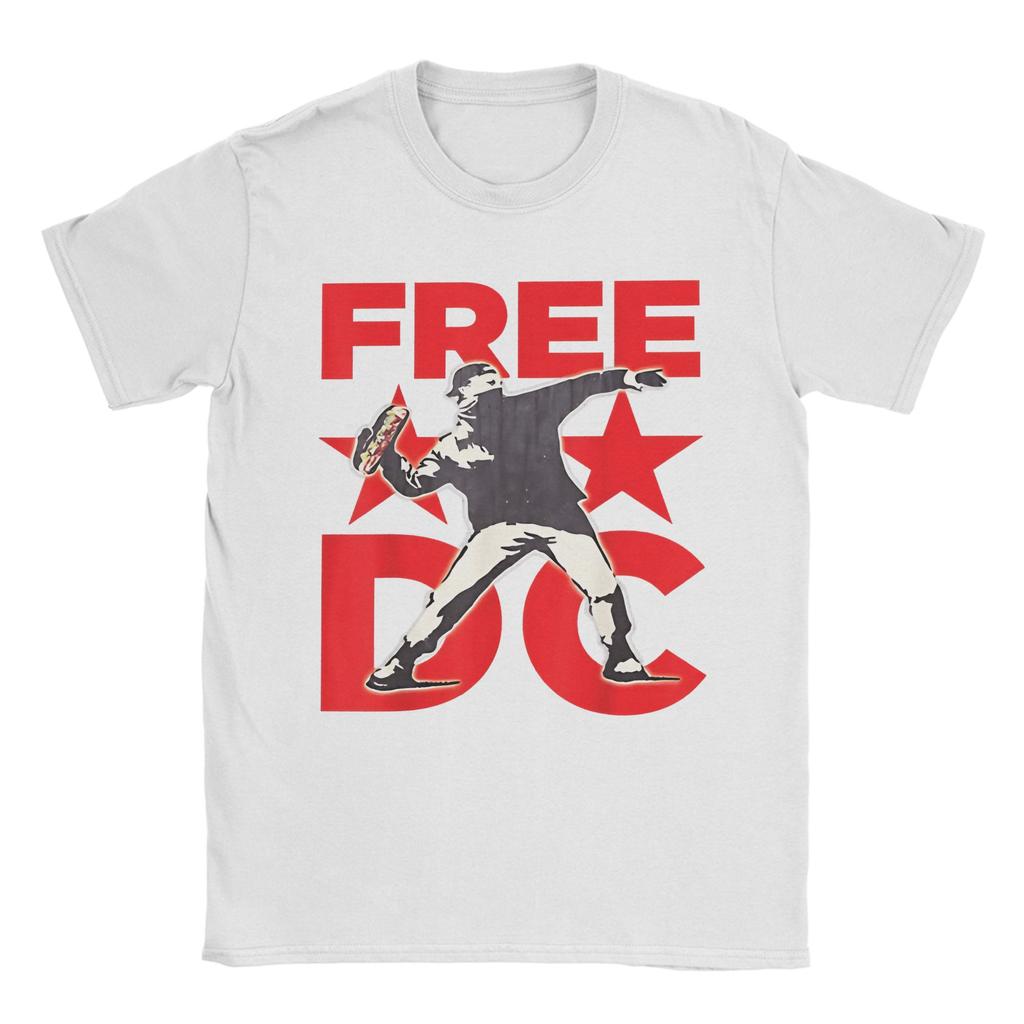 Dc Sandwich Guy T-Shirt Summer  Pure Cotton T Shirts For Couple Trending Print Tee Shirt Short Sleeves Y2K Retro Tees