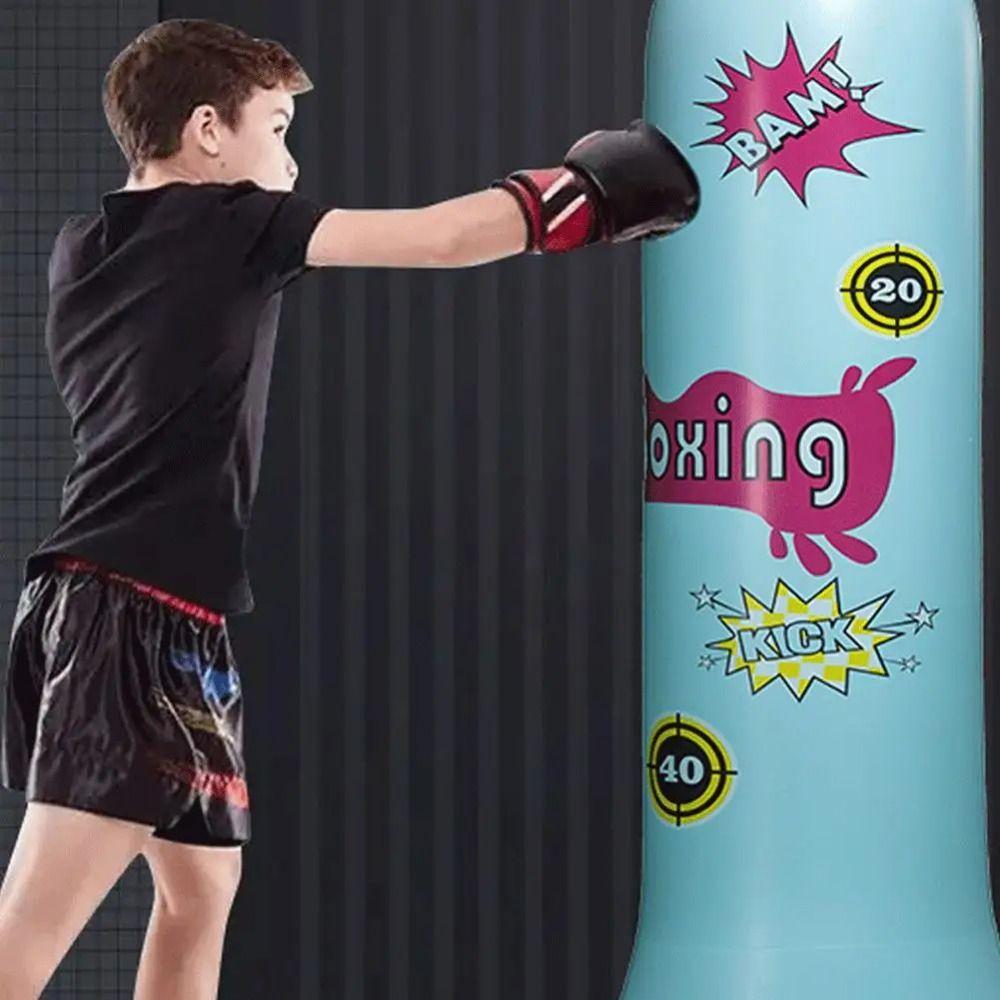 Inflatable Kids Boxing Sandbag PVC Fitness Sand Bag Children Punching Bag Gym Training