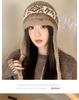 Women's Knitted Wool Lei Feng Hat with Large Brim and Ear Protection for Winter Warmth