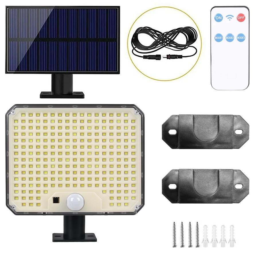 LED Split Solar Lamp 3 Lighting Mode Outdoor Decoration Sunlight Wall Light PIR Motion Sensor Waterproof Garden Garage Lamp