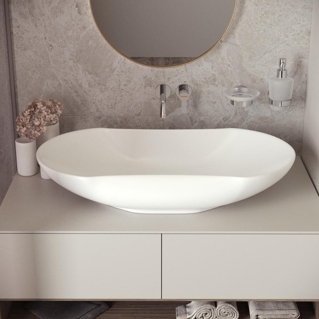 Helmken 57066000 Countertop Washbasin (66x41) White