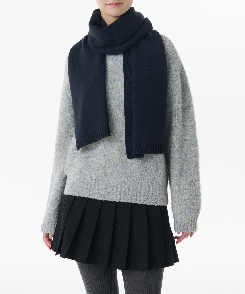 Musinsa Standard Plain Knit Scarf [Navy]
