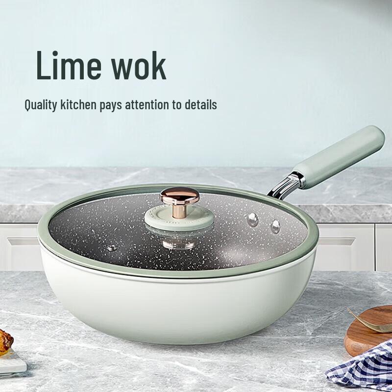 

COOKER KING 28cm Green Lime Non-stick Wok