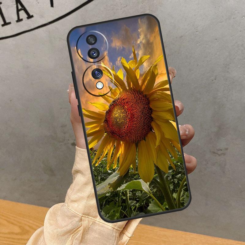 Beauty Yellow Sunflower Case For Honor Magic 7 Lite 5 6 8 Pro 200 400 50 70 90 Win RT X8c X8b X9a X9b X9c X9d Cover