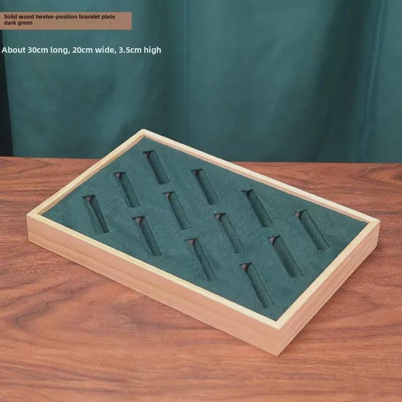 Solid Wood Jewelry Display Stand for Bracelets and Rings