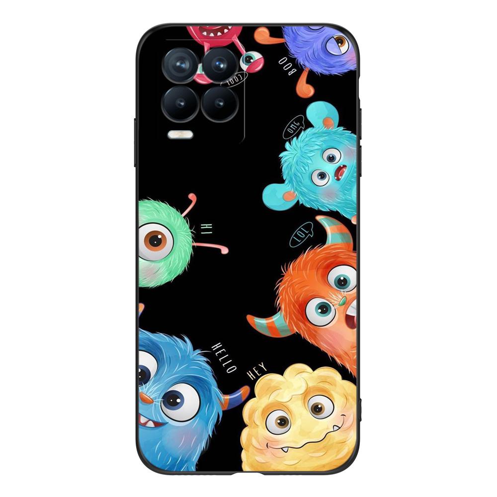 Für Realme 8 5G 4G Hülle Rückseitige Abdeckung Für Realme 8 Pro Hülle Für Realme 8i Hülle Für Realme8 Schwarze Tpu Hülle niedlich funy