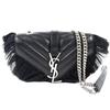 Great Shoulder Bag Black Leather Women 405328 Used