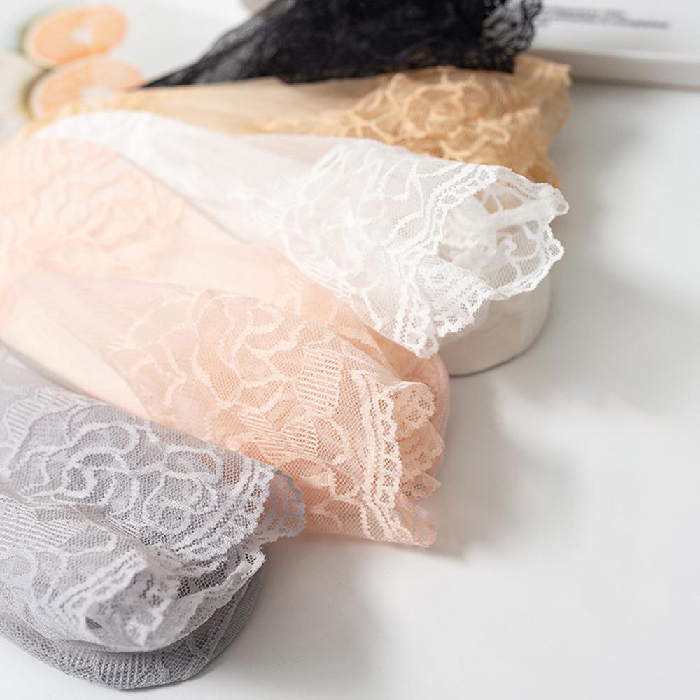 Sommer Damen Spitze Socken Blume Aushöhlen Strümpfe Atmungsaktiv Kühl Mesh Socken Für Weiblich Dünne Transparente Fußsocken Knöchelsocken