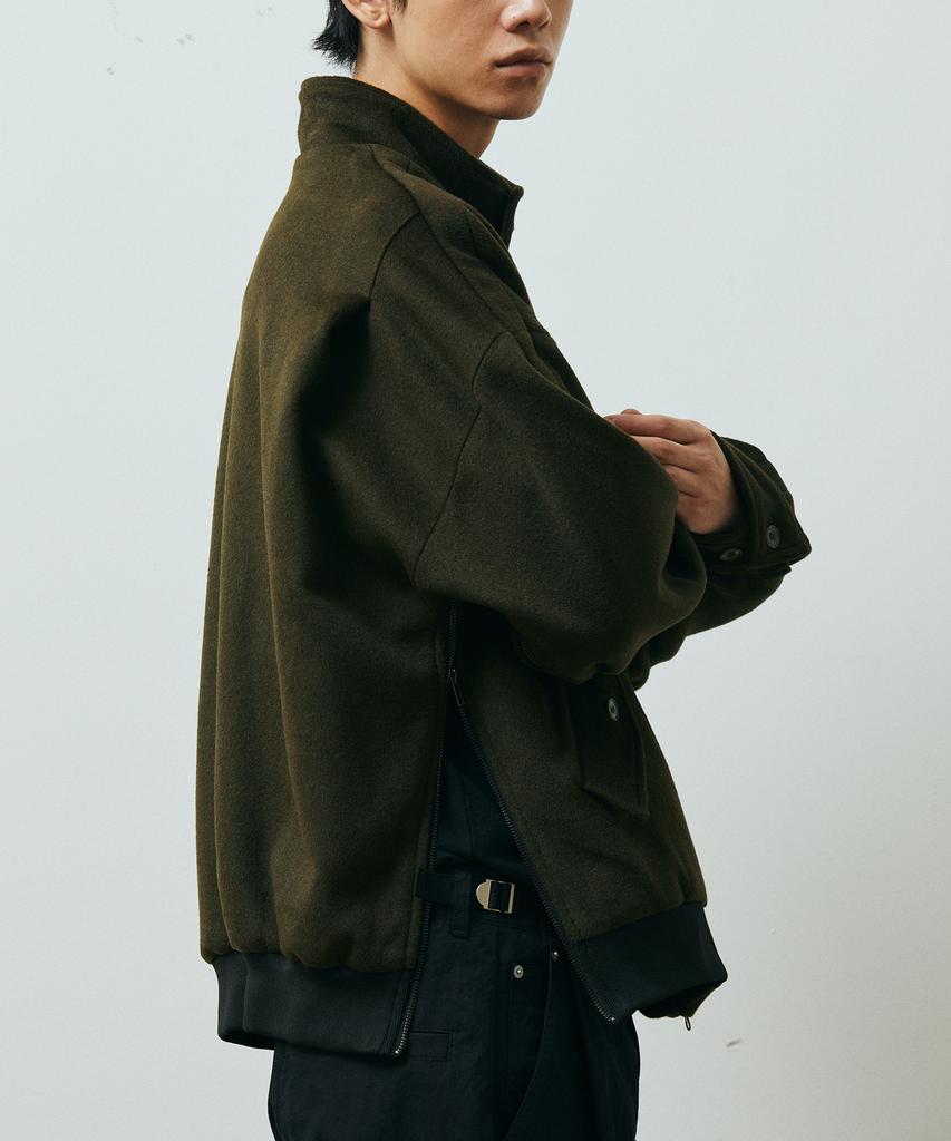 Publicfigure Wool Blend Harrington Jacket_Khaki
