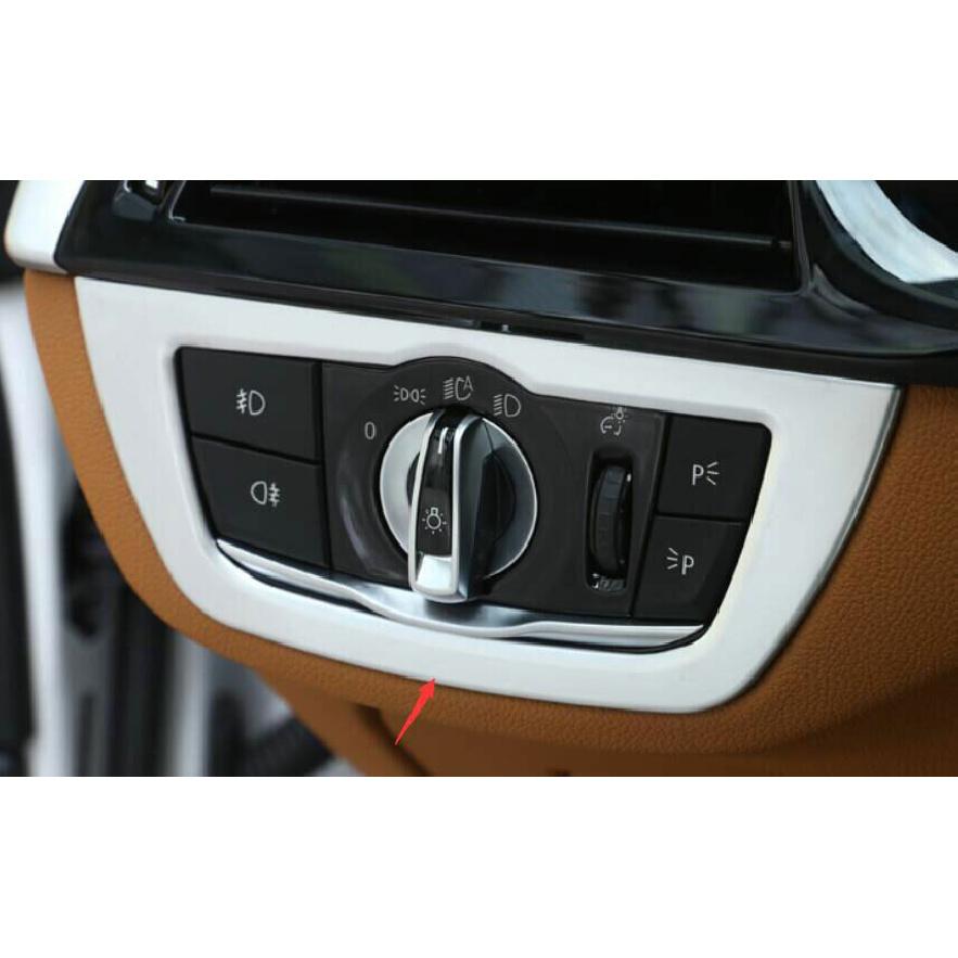 Fit For BMW 5 Series G30 2018- ABS Silver Function Control Button Frame Trim