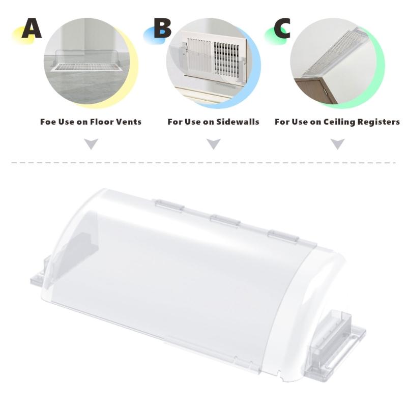 4Pcs Magnetic Adjustable Vent Covers Easy Installation Clear Adjustable Floor Vent Deflector Outlet Air Vent Diverter