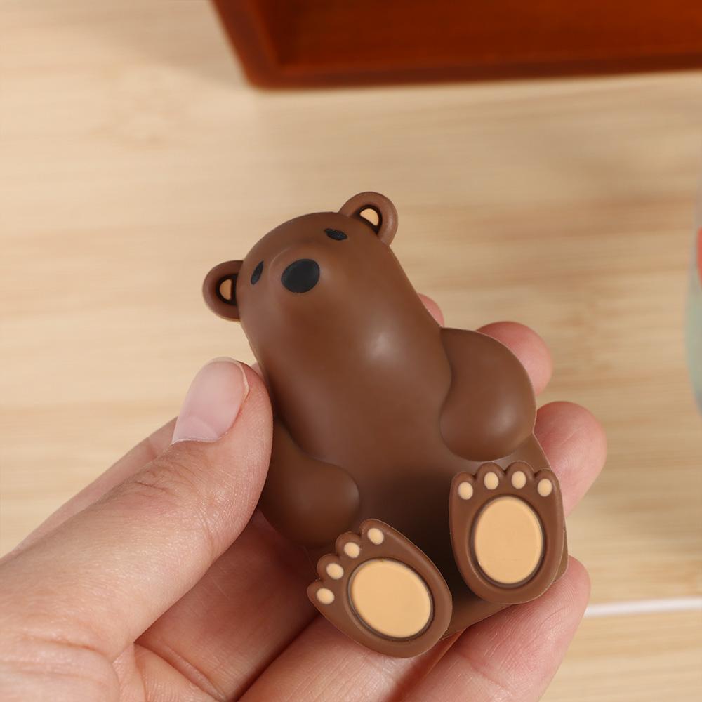 PVC Polar Bear Toothbrush Holder Suction Cup Toothbrush Rack Cute   Bathroom