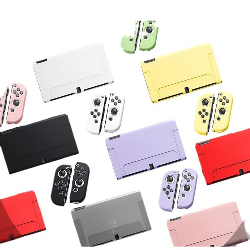 Switch OLED Protective Case for Switch Detachable Soft Protective Analog Stick Covers X Cat Paw TPU Slim Accessory Cover, OLED, Shell, (4 Prints),