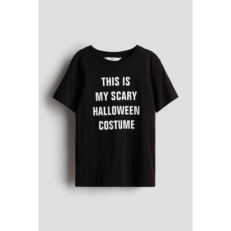 

HM Children s Clothing Boys T-shirt Autumn Cute Comfort Printing Cotton Short Sleeve Base Tops 1118512 Black/Halloween 140/68(8-10Y)