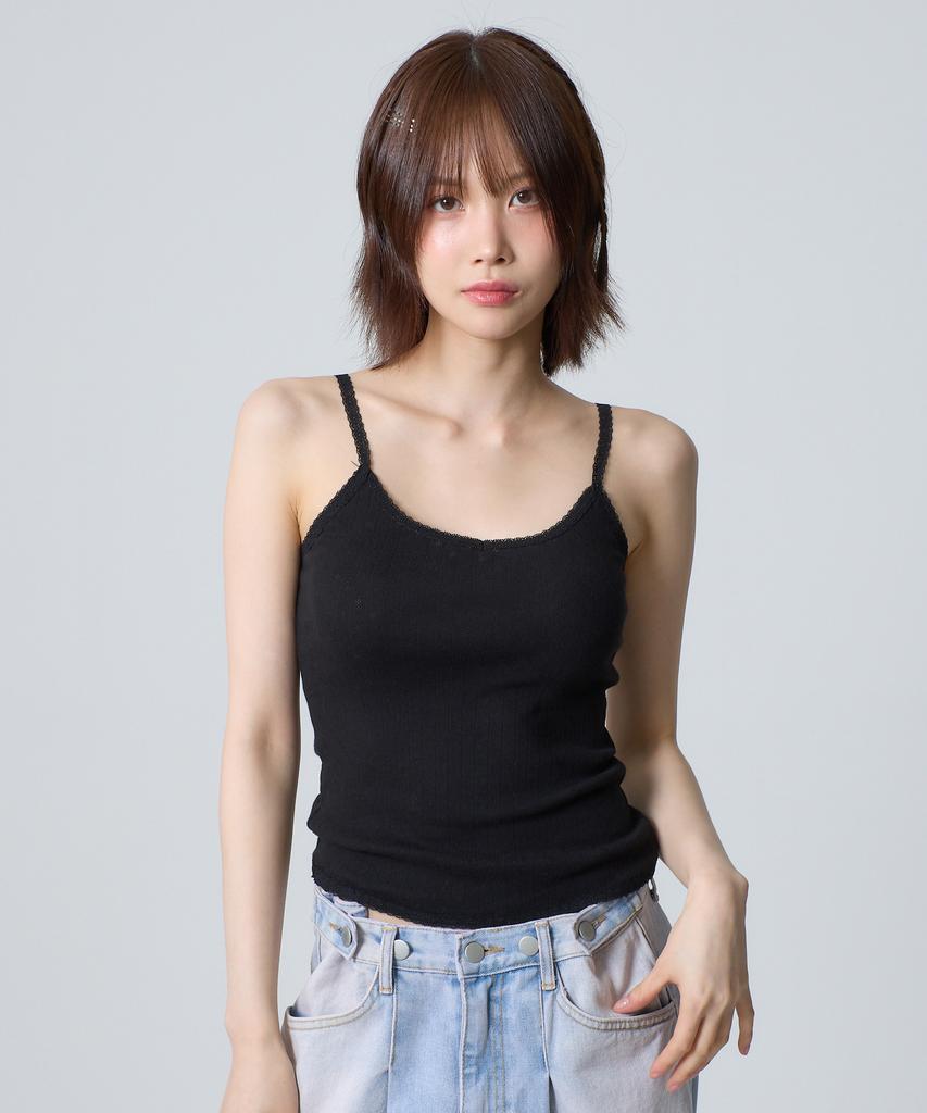 UNKNOWN PLANET Lace Sleeveless Top Black