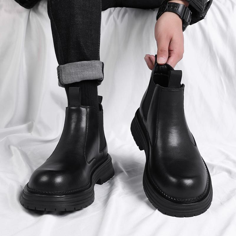 Men'S Thick Soled Boots Luxury Designer Classic Style Work And Party Daily Leisure Business Outdoor Autumn And Winter Shoes