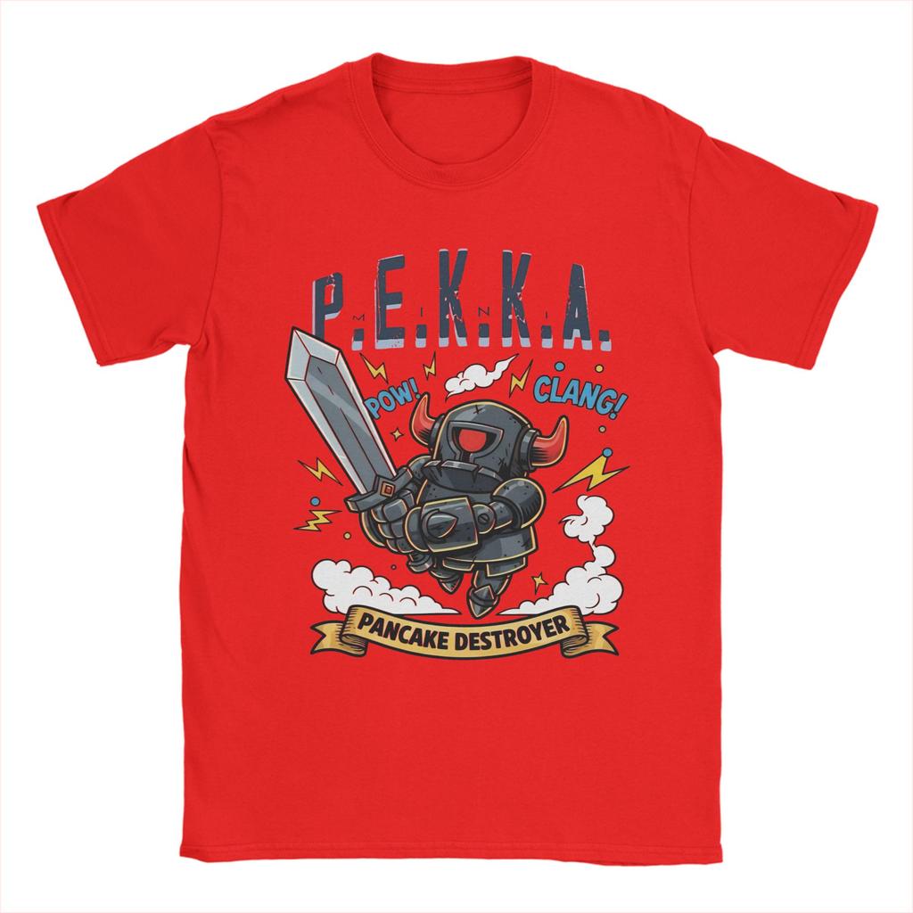 Crazy Mini PEKKA Clashes Royaleds T-shirts Unisex Ronde Hals Katoenen T-shirt Korte Mouw T-shirts Zomer Oversized Zachte Kleding