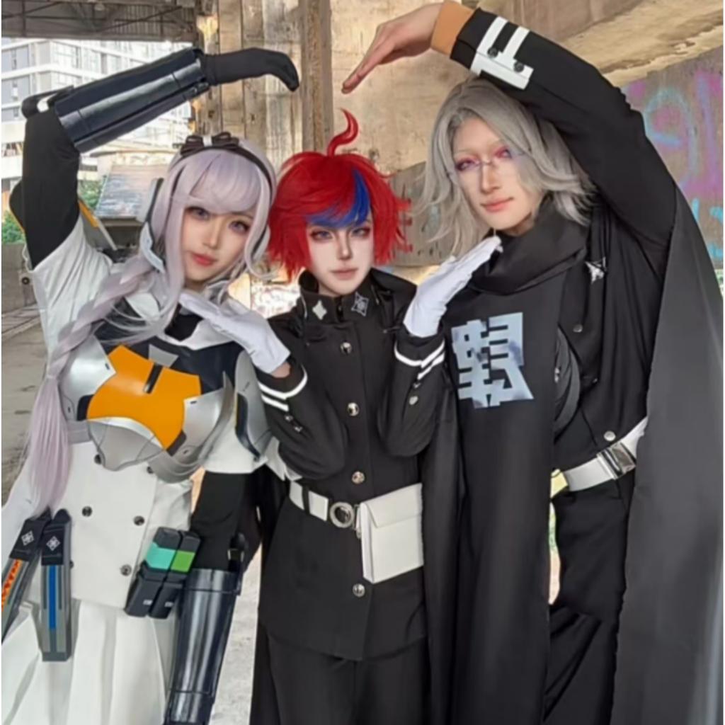 Tsukumo Kako Sizuhara Hiruko Damenmantel-Kleid-Set Cosplay Kostüm Anzug Die Hundert Cos Linie -Letzte Verteidigungsakademie Halloween Anzug