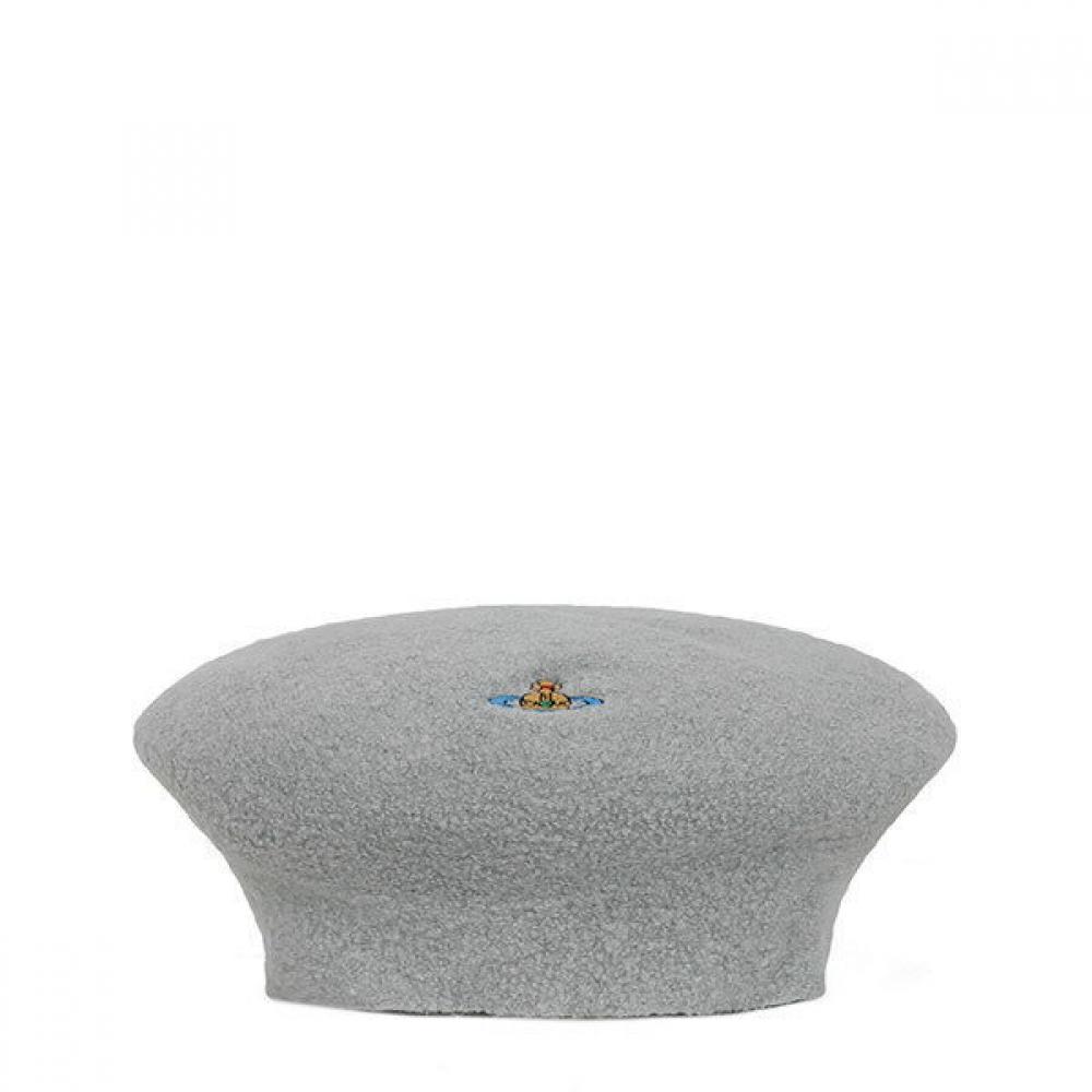 

Vivienne Westwood Luxury 24fw Light Gray Orb Wool Beret 8102001e K0 LXL