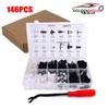 146-Piece Universal Car Snap Fasteners & Rivets Set for Toyota, Mitsubishi