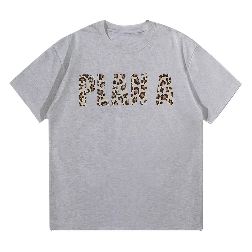 Lil Tecca Plan A Tee Men's Clothing Hip Hop Gothic Harajuku Tshirt Cotton Oversized Streetwear Tees Unisex Leopard Print T-shirt