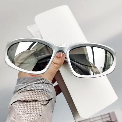 Popular Women's Sunglasses Punk Sunglasses Unique Sports Sun Glasses Men UV400 Goggle Shades Mirror Colorful  Eyewear