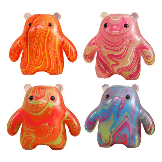 Bear Squeeze Toy Slow-Rising TPR Fidget for Stress Relief Soft Decompression Gadget for Students Adults Portable Novelty Gift for Anxiety