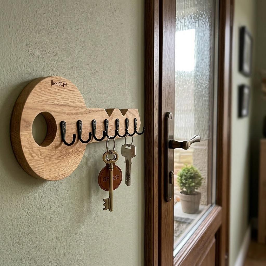 Wooden Key Hanger Oak Key