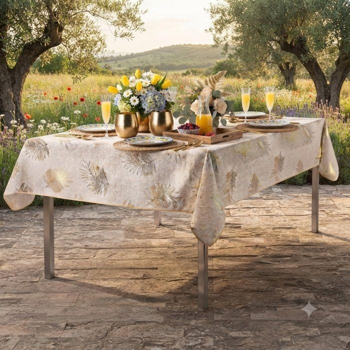 Nappe 145 x 240 cm metallise Sunny gold